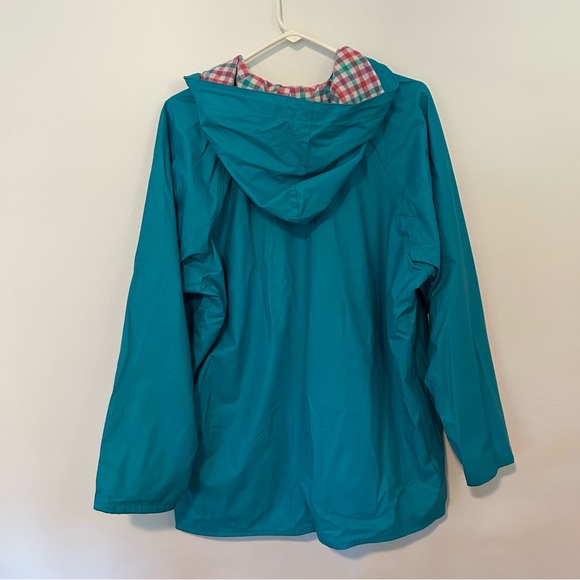 VINTAGE Blue/Green Rain Jacket Size Medium - Picture 4 of 4